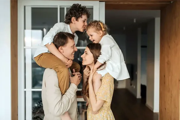 Family considering whole life insurance with cash-value growth